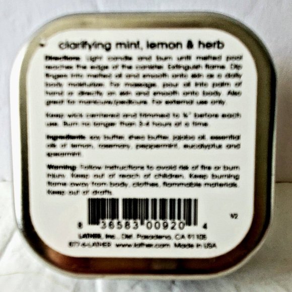 Moisturizing Mint Lemon & Herb Candle - Picture 2 of 3